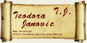 Teodora Janović vizit kartica